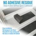 thumbnail image 4 of Non-Slip, Non-Adhesive, Heavy-Duty, Waterproof, Washable and Stain-Resistant 7-Pack Stair Treads with Non-Slip Backing and Dirt-Capturing Grooves for Commercial and Residential Use, 8"x30", Black, 4 of 7