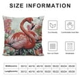 thumbnail image 5 of Nawypu  Tropical Design Watercolor Pink Flamingo Throw Pillow Cases Home Sofa Decorative Cushion Covers 18"x18" (Pink Flamingo), 5 of 5