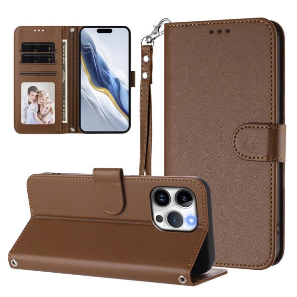 Funda Cartera GANGXUN para iPhone 14 Pro Max – Cierre Magnético, Protección RFID, Correa Desmontable, Compatible con Carga Inalámbrica