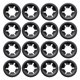 thumbnail image 1 of Uxcell 110Pcs Arandelas de bloqueo de dientes internos, M8 ID 18mm OD Clips de retención para maquinaria, automóvil, uso industrial, 1 of 6