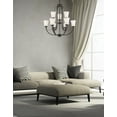thumbnail image 2 of 9 Light Chandelier In Fusion Style 29 Inches Wide By 32.5 Inches High-Brushed Nickel Finish Z-Lite 7000-9Bn, 2 of 3