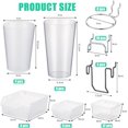thumbnail image 2 of 60 Pcs Pegboard Cups Pegboard Bins Set, Wall Organizer with Hooks and Loops, Hooks Assortment Organizer Accessory for Office Storage Garage Craft Workshop(Clear), 2 of 7