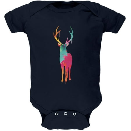 

Splatter Deer Navy Soft Baby One Piece - 3 month