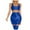 Blue, variant on EDFBUYKRS Female Skirts Pleated Mini Skirts for Women Casual Women's Shiny Metallic Mini Skirt Wet Leather Short Skirt Stretch Pencil Party Skirt High Waist Clubwear