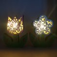 thumbnail image 4 of LINLIN Wooden Flower Light, Easter Wooden LED Night lamp Handmade Desktop Art Ornament LED Floral Children's Room Living Room Party Holiday Decoration, 4 of 6