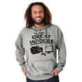 thumbnail image 4 of Great Indoors Couch Potato Gamer Nerd Men's Big & Tall Graphic Hoodie Brisco Brands 2X, 4 of 5