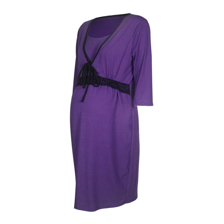 purple breastfeeding dress Mountain Laurel ~ Canterbury Patch Maxi