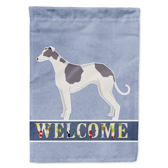 Greyhound Welcome Flag Canvas House Size