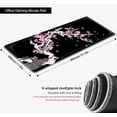 thumbnail image 2 of Japanese Pink Cherry Blossom Desk Pad - Black Long Mouse Pad, Cute Sakura Flowers Desktop Mat, Women Laptop Protector Writing Pads for School Office, 31.5x11.8 Inch, 2 of 6