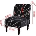 thumbnail image 4 of Armless Chair Slipcover Removable Armless Chair Cover Printed Armless Accent Chair Covers Washable Slipper Chair Slipcovers Furniture Protector Covers for Extra Large Armless Accent Chair, 4 of 5
