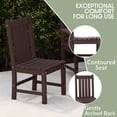 thumbnail image 6 of WestinTrends Malibu Outdoor Patio Dining Chair, Dark Brown, 6 of 15