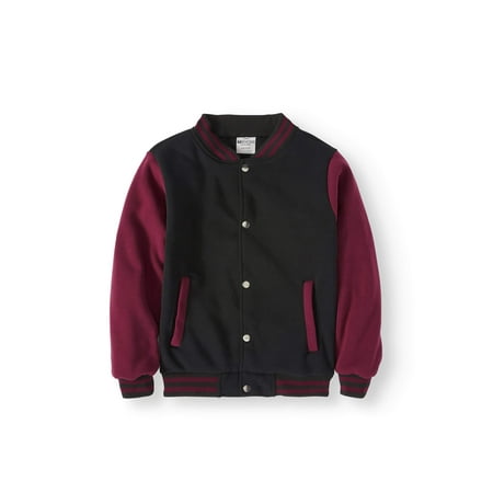 Bocini Boys Unlined Fleece Varsity Jackets, Sizes 6-16