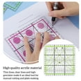 thumbnail image 1 of Patchwork Ruler Craft Clear Scale Acrylic Sewing Dressmaking Aligned Template Art Household Manual Trimming Student Tool Green Square, 1 of 6