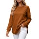 thumbnail image 2 of Neewe Women's Plain Casual Long sleeves Sweatshirt Tops Basic Loose Fit Lightweight Tunic Pullover, 2 of 7