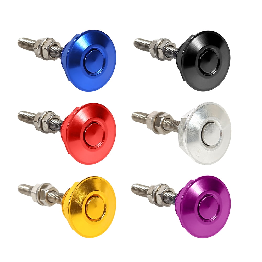 Purple 22mm-Car Push Button Hood Pin Lock Clip Kit, Quick Release Latch, Engine Hood Accessories, Car Styling