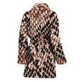 thumbnail image 2 of Watercolor Snakeskin Women Bathrobe One Size Univeral Fits, Snakes Python Fashion Lightweight Plush Fleece Long Robe For Women, 2 of 3