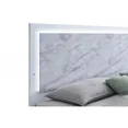 thumbnail image 3 of 6-Piece Eastern King White/Silver Wood Modern Lacquer Bedroom Set with LED Lighting, 3 of 11