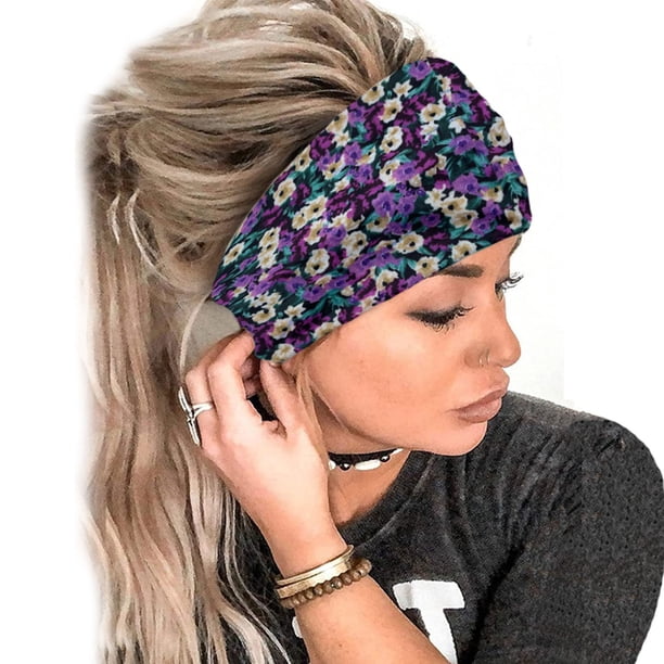 Nuevas diademas anchas para mujer, ideales para el cabello. Bandas turbante extra grandes para entrenamiento deportivo, elásticas, antideslizantes y con cinta de satén.