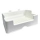 thumbnail image 2 of Caja de arena para conejos, caja de inodoro esquinera con rejilla, orinal, orinal, bandeja Rectangular para inodoro para mascotas, bandeja para orinar, 2 of 7