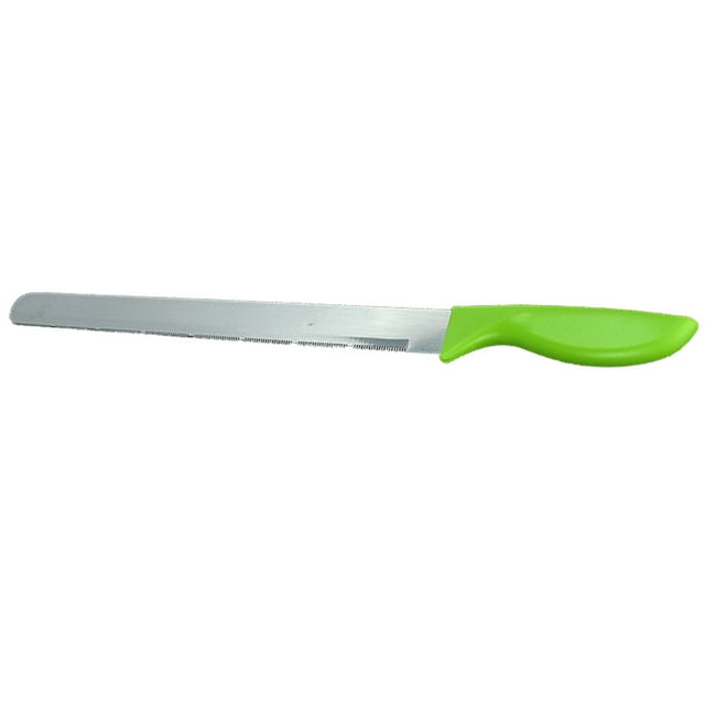 Thinsont Slicing Tools Stainless Steel Bread Baking Serrated Spatula Chopper Accessories Divider Utensils Scraper Cake Toast green
