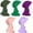 Set 3, variant on 5 Pack Womens Muslim Mini Hijab Caps Solid Color Modal Islamic Neck Cover Under Scarf Head Wear Cap