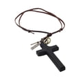thumbnail image 4 of Cruz Colgante Accesorio Calle Moda Madera Cruz Colgante para Cumpleaños Día de San Valentín Día de Acción de Gracias Regalo para Hombres Negro Fernando COLLAR COLGANTE, 4 of 8