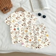 thumbnail image 6 of Grblisyd Girls 2 Piece Outfits Cute Animal Print Short Sleeve Crew Neck Tops and Elastic Waist Shorts Set Soft fashion Clothing Sets, 6 of 7