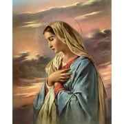 Autom co Catholic print picture - MOTHER MARY - 8 Inch x 10 Inch ready to be framed