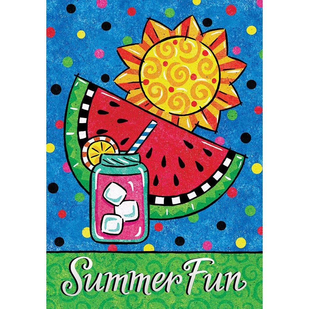 Custom Decor Garden Flag Summer Fun