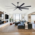 thumbnail image 5 of Wellspeed 84 in. Large Ceiling Fan, Modern, Industrial, Indoor Room/Outdoor, Large Black, with 8 Blades, 5 of 18