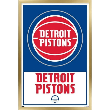 NBA Detroit Pistons – Logo 21 Wall Poster 22.375 x 34 Framed