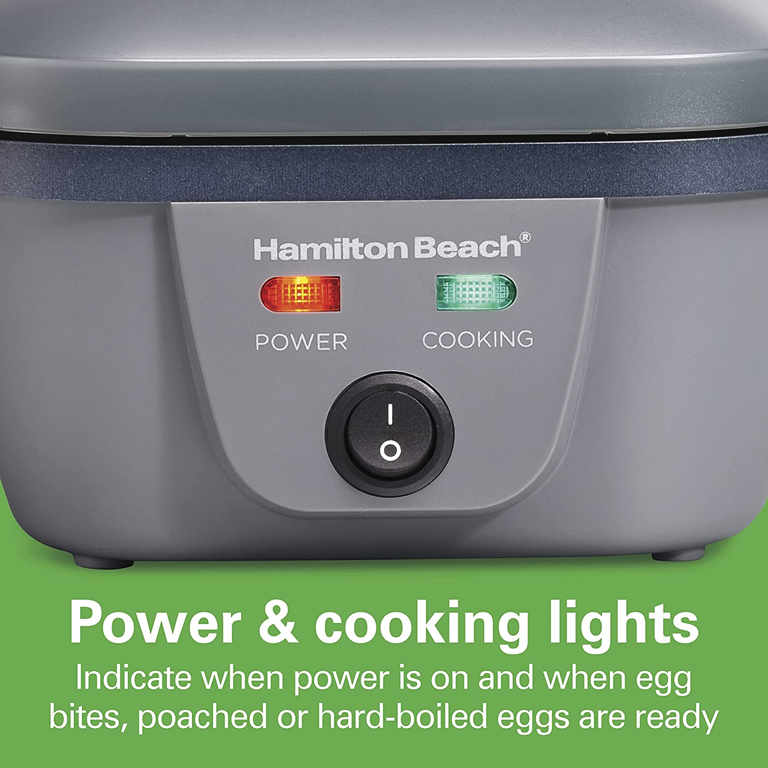 6-in-1 Electric Egg Cooker with Non-Stick Skillet, Grey