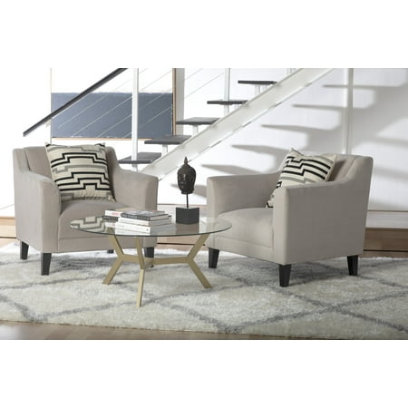 Studio Designs - ArchTech Round Mid-Century Modern Tempered Glass Coffee Table - Clear