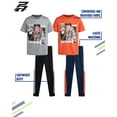 thumbnail image 3 of Pro Athlete Boys Sweat Suit Set - 4 Piece Short Sleeve Graphic Tees and Tricot Jogger Pants (8-16), 3 of 7