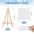 thumbnail image 2 of Uxcell Canvas Boards for Painting with 6.3" Mini Easel Kit, 4x4" Cotton Blank Primed Art Canvas Panels Acid-Free for Painting Supplies Oil Acrylic Tempera Paint(White, Set of 6), 2 of 6