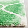 thumbnail image 4 of Safavieh Dip Dye Collection DDY685Q Handmade Moroccan Ogee Geometric Watercolor Green and Ivory Wool Area Rug (8' x 10'), 4 of 10
