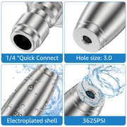 1/4inch 3625PSI Max Pressure Washer Tips, Turbo Nozzle Pressure Washer, Quick Connect Pressure Washer Nozzle, Power Washer Attachments