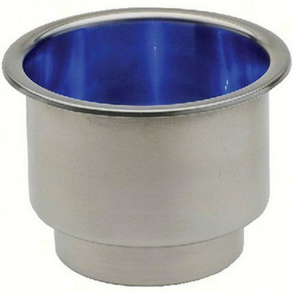 Attwood 11786B7; Cup Holder-Stainless Steel Led Blue