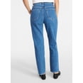 thumbnail image 3 of Time and Tru Women's High Rise Relaxed Straight Leg Jeans, 30" Inseam, Sizes 0-22, 3 of 5