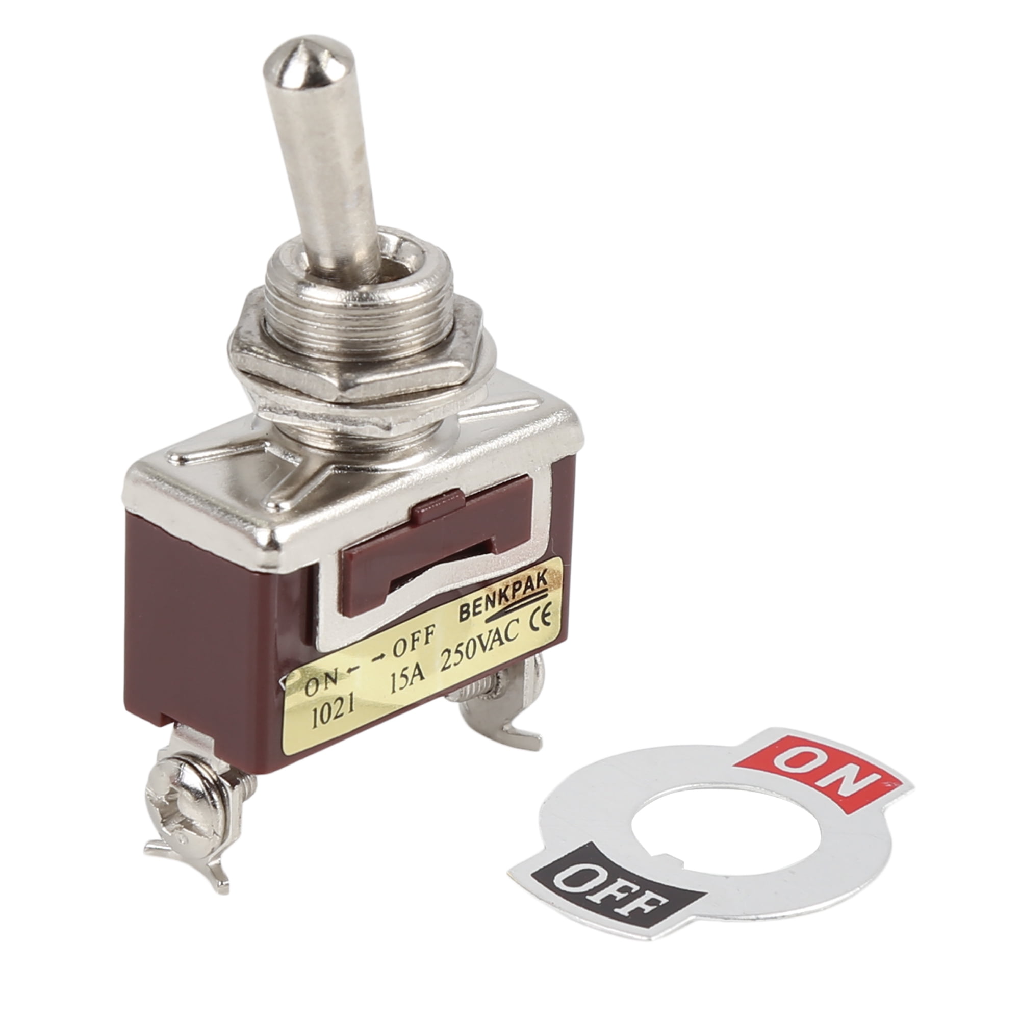 ON/OFF Toggle Switch 2 Pins for Automotive Car RV Truck 15A AC 250V