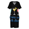 thumbnail image 3 of Vestido holgado con bolsillos y sombrilla de cócteles para mujer, vestido de verano 2025, vestido para mujer 2025, 3 of 6