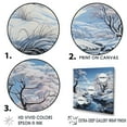 thumbnail image 3 of Designart "Frosty River Serenity II" Snow Floater Framed Canvas Prints, 3 of 5