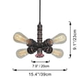 thumbnail image 4 of Kiven Plug in Industrial Pendant Light, Pulley Hanging Light 15FT Plug-in Cord and Dimmer Switch, Steampunk Ceiling Pendant Light for Bedroom Hallway Foyer,Copper Finish Bulb Not Included, 4 of 7