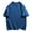 Dark Blue, variant on Admvng Mens Casual Shirts Casual Solid Color Short Sleeved Round Neck Blouses M-6XL