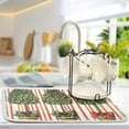 thumbnail image 5 of Yayeee Dish Drying Mat for Kitchen Counter 16"x18" Microfiber Absorbent Pad, Stripes Trees, 5 of 7