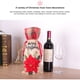 thumbnail image 4 of Bewildely Cubierta de botella de vino de Navidad Cordón de Navidad Gnomo de flor roja Funda protectora de champán de cerveza para de Kits de decoración para fiestas Coche/Papá Noel, 4 of 6