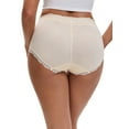 thumbnail image 3 of INSPIRE CHIC Mother's Day Women's High Waisted Lace Trim Briefs Cotton Full Coverage Underwear Panties S Yellow, 3 of 4