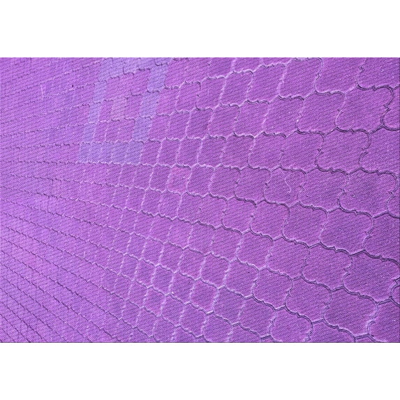 Ahgly Company Indoor Rectangle Patterned Heliotrope Purple Area Rugs, 8' x 10'