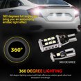 thumbnail image 4 of Auto Led Trunk Brake Turn Signal Bulb Car Led Parking Tail Lights Reverse Lamp License Plate Light (T15-W16W-2835-15SMD+4 Pairs T10-3030-3SMD), 4 of 5