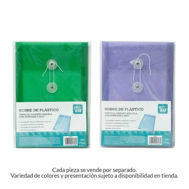 Sobre Pen + Gear con Hilo de Plástico con Rondana Varios Modelos Multicolor 1 Pieza